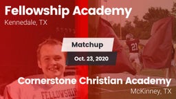 Matchup: Fellowship Academy vs. Cornerstone Christian Academy  2020