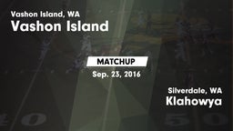 Matchup: Vashon Island High vs. Klahowya  2016