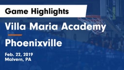 Villa Maria Academy  vs Phoenixville  Game Highlights - Feb. 22, 2019
