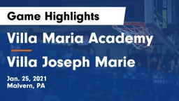 Villa Maria Academy  vs Villa Joseph Marie Game Highlights - Jan. 25, 2021