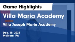 Villa Maria Academy  vs Villa Joseph Marie Academy Game Highlights - Dec. 19, 2023