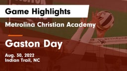 Metrolina Christian Academy  vs Gaston Day Game Highlights - Aug. 30, 2022