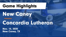 New Caney  vs Concordia Lutheran  Game Highlights - Nov. 14, 2020