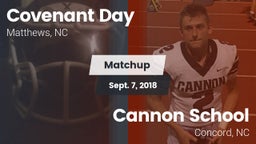 Matchup: Covenant Day High Sc vs. Cannon School 2018