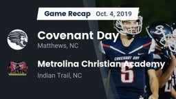 Recap: Covenant Day  vs. Metrolina Christian Academy  2019