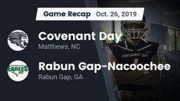 Recap: Covenant Day  vs. Rabun Gap-Nacoochee  2019