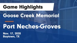 Goose Creek Memorial  vs Port Neches-Groves  Game Highlights - Nov. 17, 2020