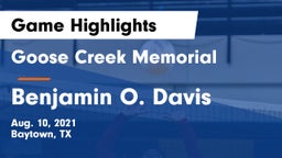 Goose Creek Memorial  vs Benjamin O. Davis  Game Highlights - Aug. 10, 2021