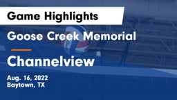 Goose Creek Memorial  vs Channelview Game Highlights - Aug. 16, 2022