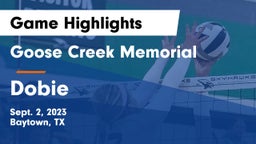 Goose Creek Memorial  vs Dobie Game Highlights - Sept. 2, 2023