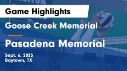 Goose Creek Memorial  vs Pasadena Memorial  Game Highlights - Sept. 6, 2023