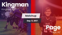 Matchup: Kingman  vs. Page  2017