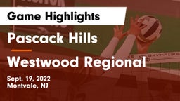 Pascack Hills  vs Westwood Regional  Game Highlights - Sept. 19, 2022