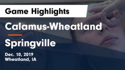 Calamus-Wheatland  vs Springville  Game Highlights - Dec. 10, 2019
