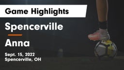 Spencerville  vs Anna  Game Highlights - Sept. 15, 2022