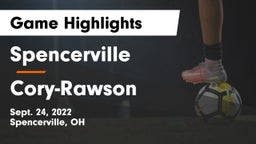 Spencerville  vs Cory-Rawson  Game Highlights - Sept. 24, 2022
