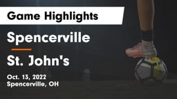 Spencerville  vs St. John's  Game Highlights - Oct. 13, 2022