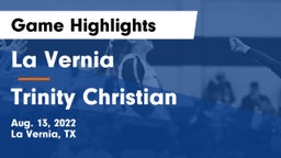 La Vernia  vs Trinity Christian Game Highlights - Aug. 13, 2022