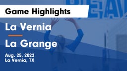 La Vernia  vs La Grange Game Highlights - Aug. 25, 2022