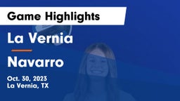 La Vernia  vs Navarro Game Highlights - Oct. 30, 2023