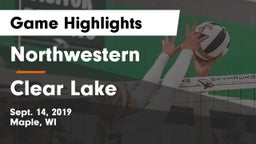Northwestern  vs Clear Lake  Game Highlights - Sept. 14, 2019
