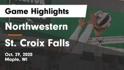 Northwestern  vs St. Croix Falls  Game Highlights - Oct. 29, 2020