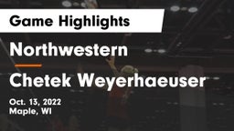 Northwestern  vs Chetek Weyerhaeuser  Game Highlights - Oct. 13, 2022