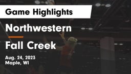 Northwestern  vs Fall Creek  Game Highlights - Aug. 24, 2023