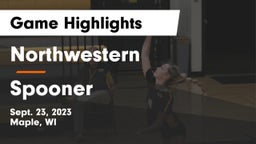 Northwestern  vs Spooner  Game Highlights - Sept. 23, 2023