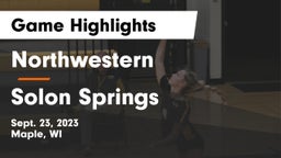 Northwestern  vs Solon Springs Game Highlights - Sept. 23, 2023