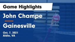 John Champe   vs Gainesville  Game Highlights - Oct. 7, 2021