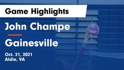 John Champe   vs Gainesville  Game Highlights - Oct. 21, 2021