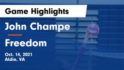 John Champe   vs Freedom Game Highlights - Oct. 14, 2021