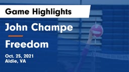 John Champe   vs Freedom  Game Highlights - Oct. 25, 2021