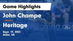 John Champe   vs Heritage  Game Highlights - Sept. 19, 2023
