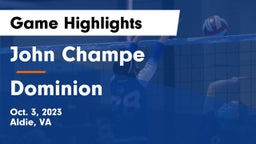 John Champe   vs Dominion  Game Highlights - Oct. 3, 2023
