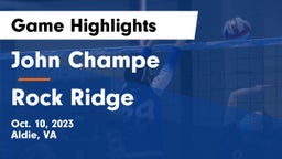 John Champe   vs Rock Ridge  Game Highlights - Oct. 10, 2023