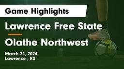 Lawrence Free State  vs Olathe Northwest  Game Highlights - March 21, 2024