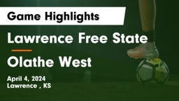 Lawrence Free State  vs Olathe West   Game Highlights - April 4, 2024