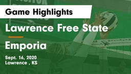 Lawrence Free State  vs Emporia  Game Highlights - Sept. 16, 2020