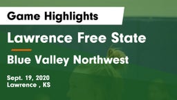 Lawrence Free State  vs Blue Valley Northwest  Game Highlights - Sept. 19, 2020