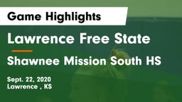 Lawrence Free State  vs Shawnee Mission South HS Game Highlights - Sept. 22, 2020