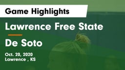 Lawrence Free State  vs De Soto  Game Highlights - Oct. 20, 2020