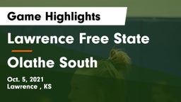 Lawrence Free State  vs Olathe South  Game Highlights - Oct. 5, 2021
