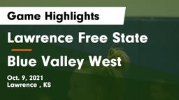 Lawrence Free State  vs Blue Valley West  Game Highlights - Oct. 9, 2021