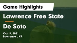 Lawrence Free State  vs De Soto  Game Highlights - Oct. 9, 2021