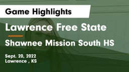 Lawrence Free State  vs Shawnee Mission South HS Game Highlights - Sept. 20, 2022