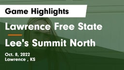 Lawrence Free State  vs Lee's Summit North  Game Highlights - Oct. 8, 2022