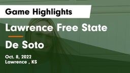 Lawrence Free State  vs De Soto  Game Highlights - Oct. 8, 2022