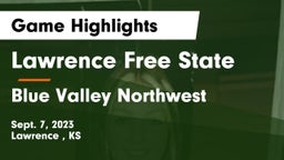 Lawrence Free State  vs Blue Valley Northwest  Game Highlights - Sept. 7, 2023